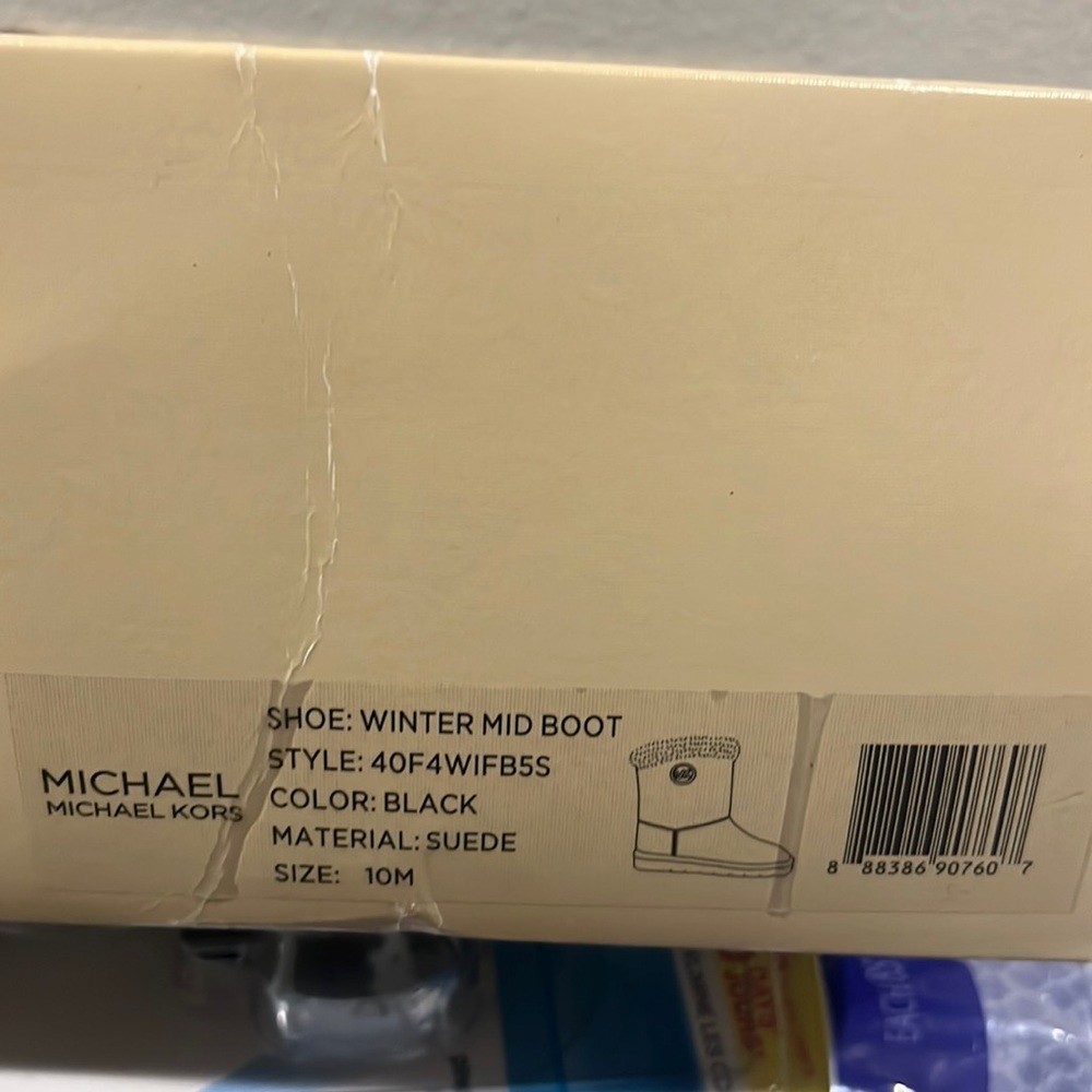 New Michael kors MK Shearling Winter MID boot suede style 40F4WIFB5S NIB size 10 - Picture 6 of 6